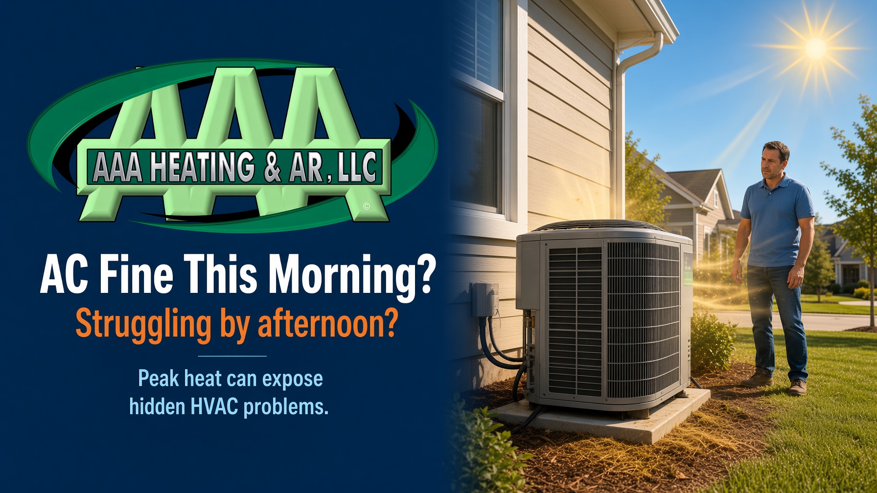 AAA Heating & Air featured image about an AC that cools in the morning but struggles during peak Midlands afternoon heat
