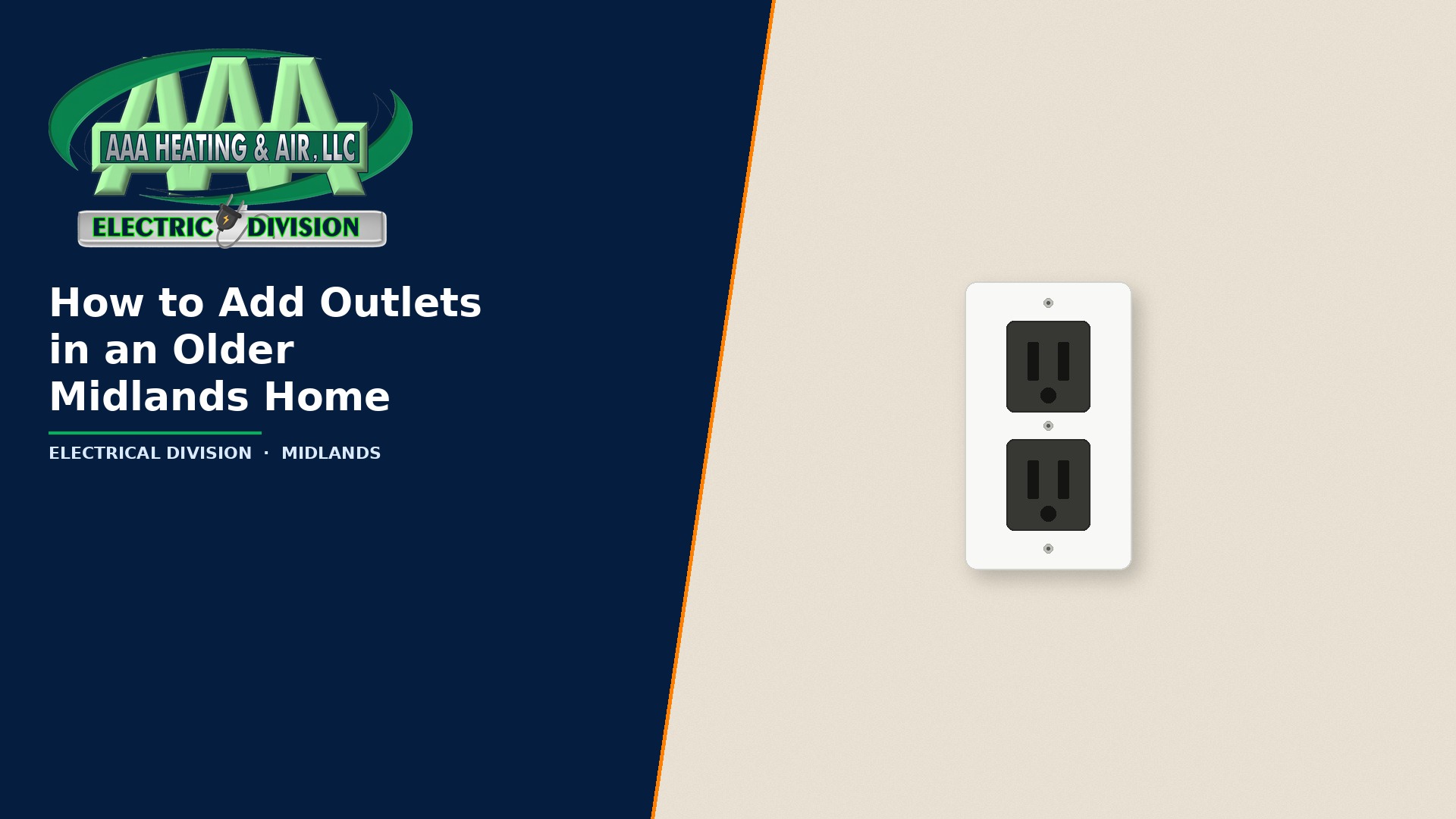 AAA Heating & Air Electrical Division featured image — how to add outlets in an older Midlands home
